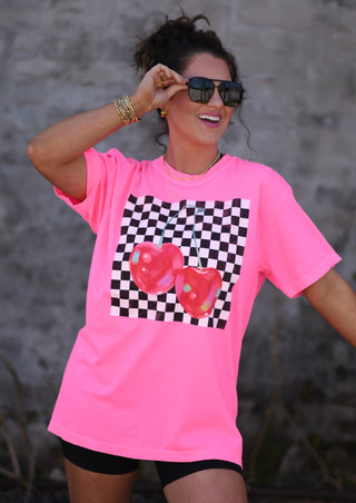 Checkered Cherries Tee