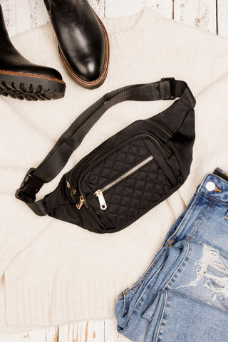 Quilted Belt Sling Bum Bag