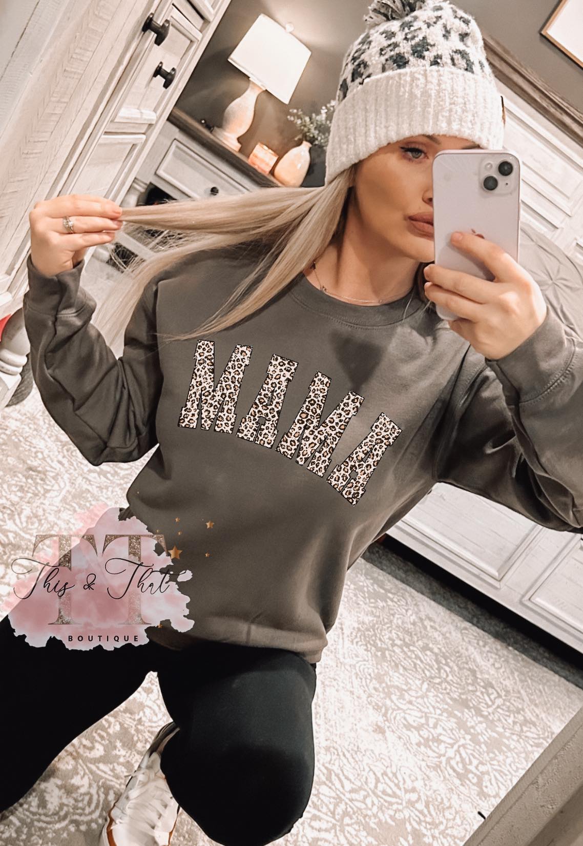 Leopard discount mama sweatshirt