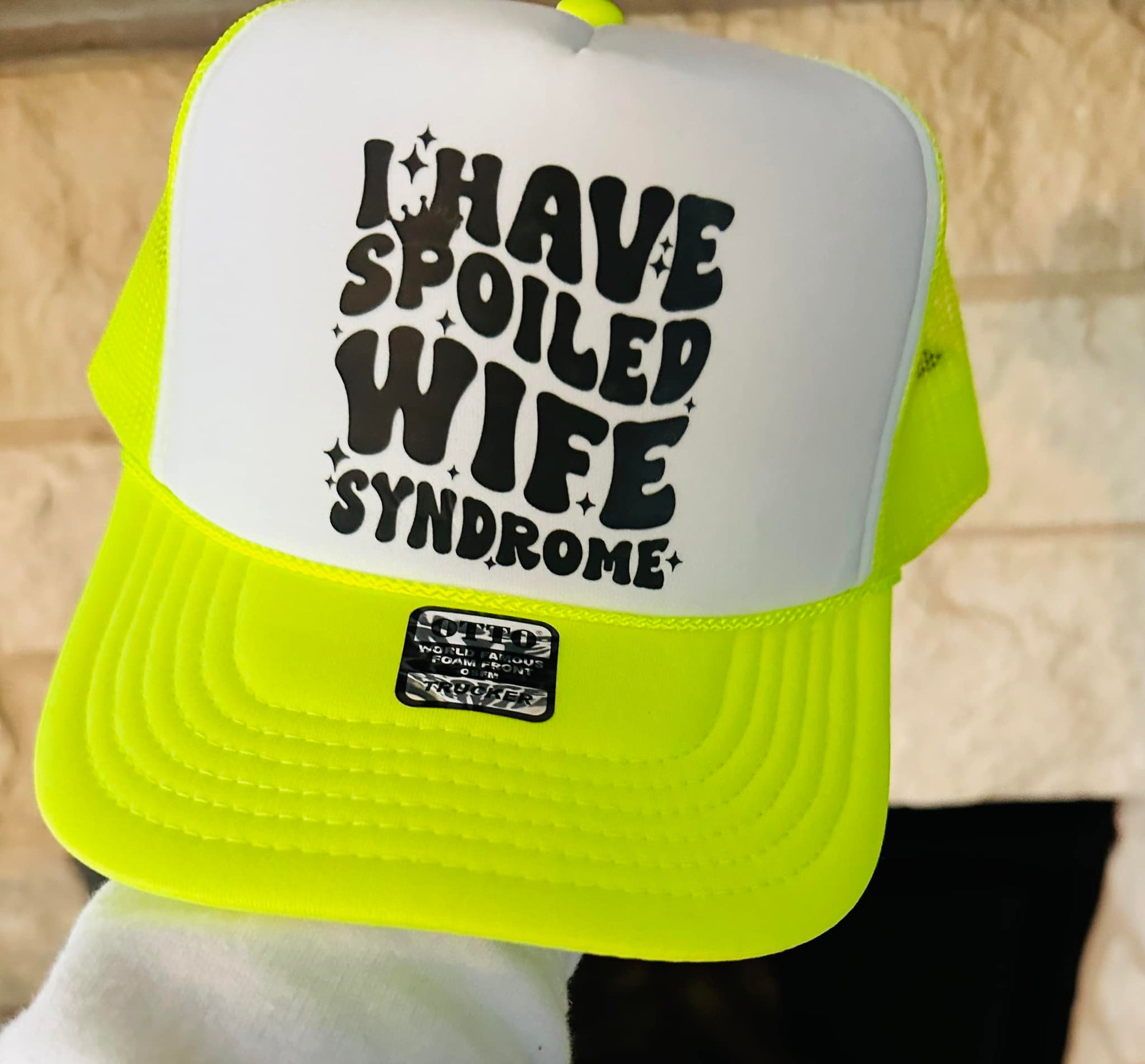 Spoiled Wife Syndrome DTF Printed Trucker Hat