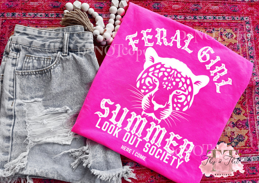 Feral Girl Summer PINK & BLK