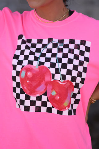 Checkered Cherries Tee