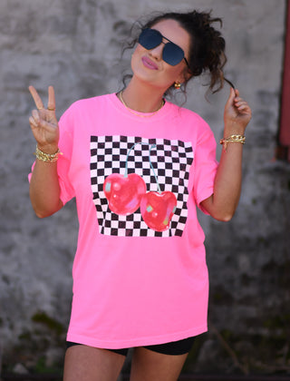 Checkered Cherries Tee