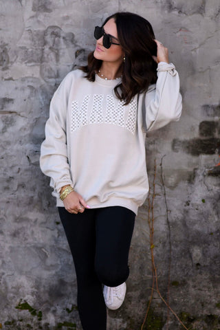 Neutral Checkered MAMA sweatshirt/Tee