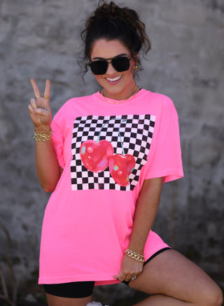 Checkered Cherries Tee