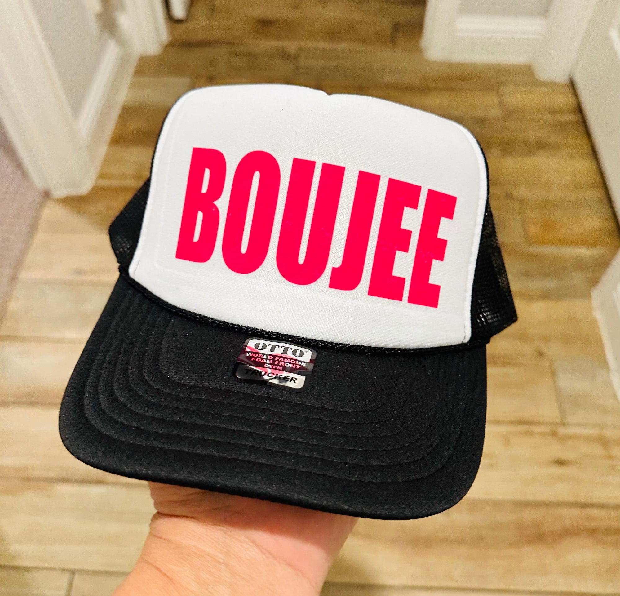 BOUJEE (Pink) DTF Printed Trucker Hat