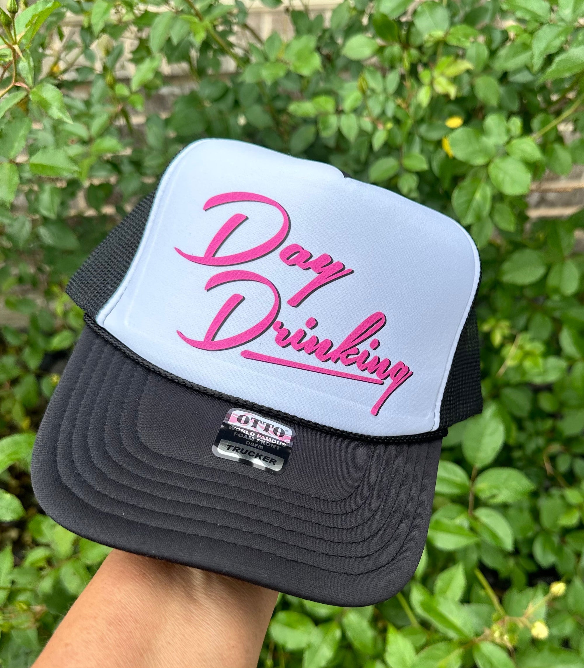 Day Drinking DTF Printed Trucker Hat