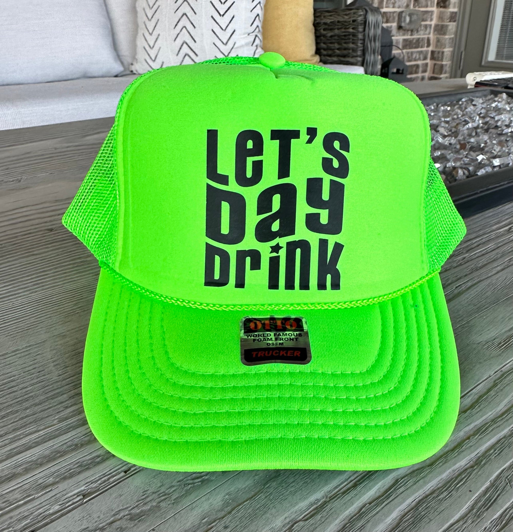 Let's Day Drink DTF Printed Trucker Hat