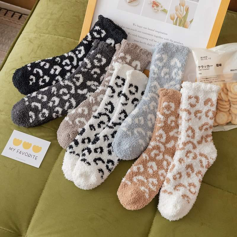 Leopard Furry Socks