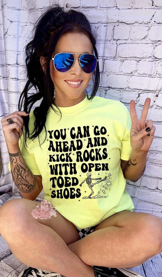 Kick Rocks on Neon Yellow Bella