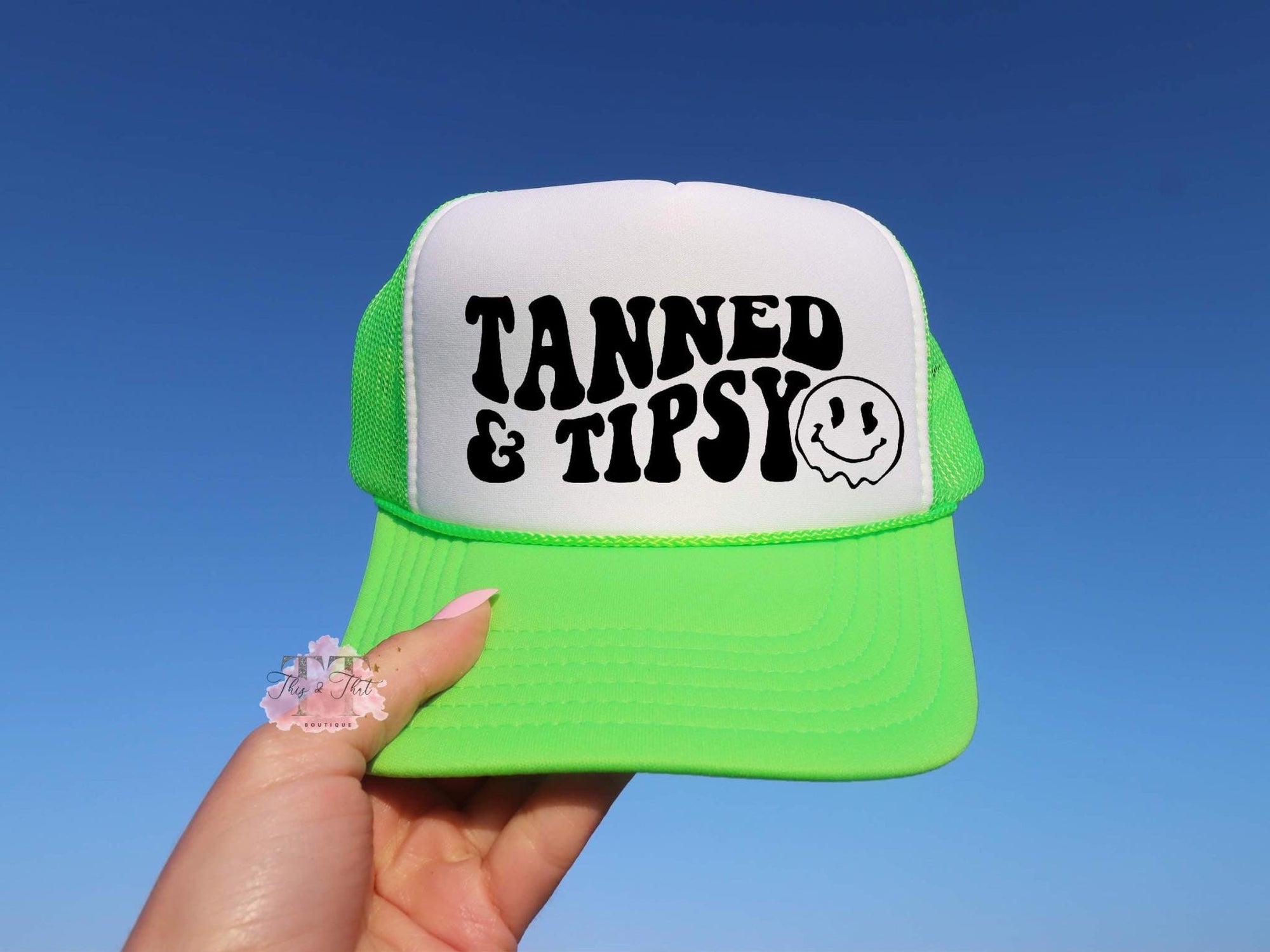 Tanned & Tipsy DTF Printed Trucker Hat