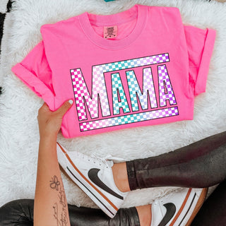 Mama checkered tee