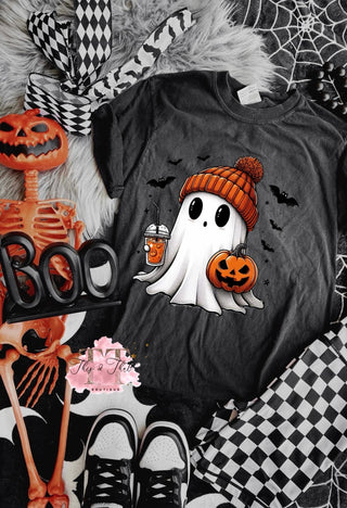 Pumpkin Spice Ghost on Black