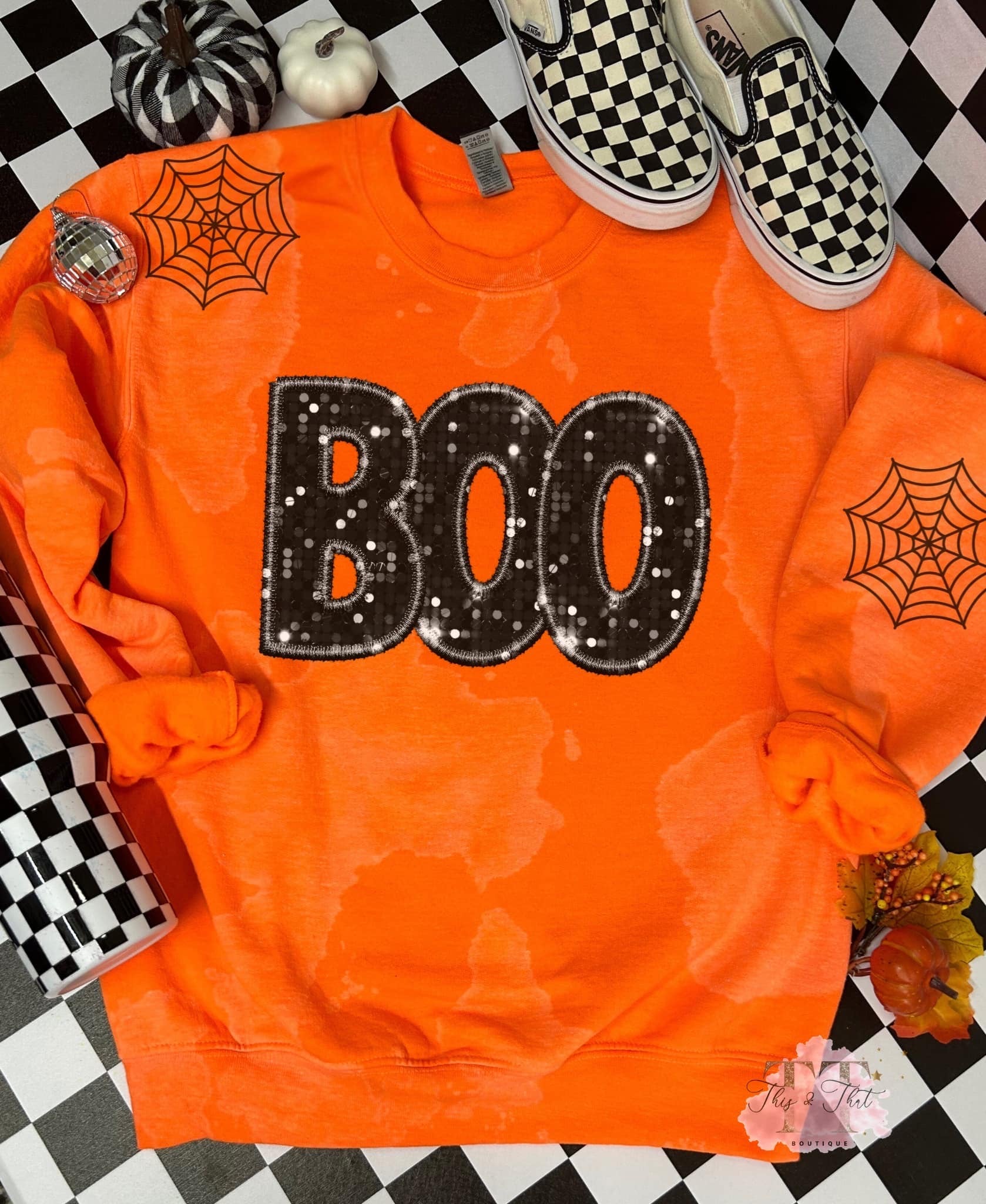 BOO - crew (Not real sequin or patch)