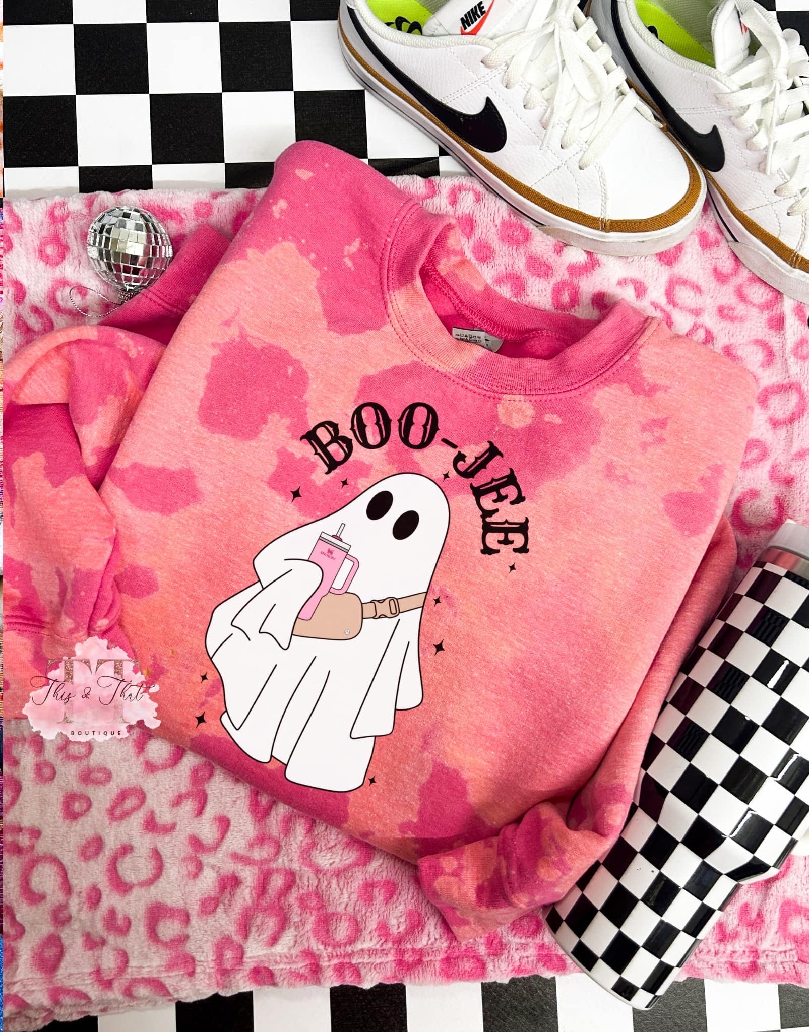 Boo-Jee on Bleached Sweatshirt