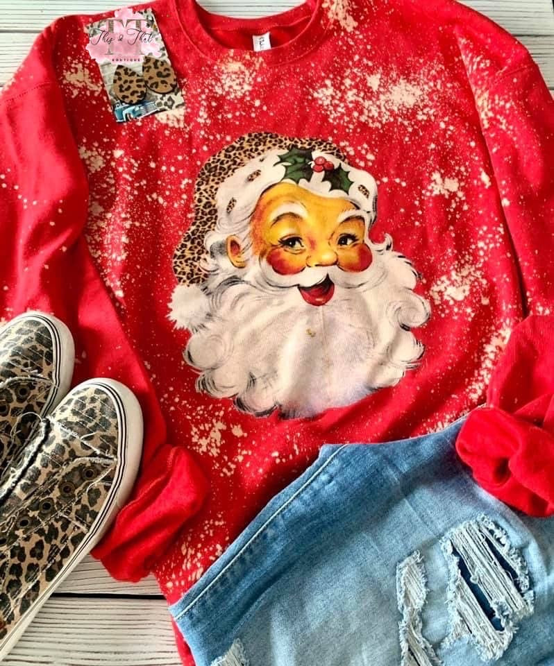 Bleached Leopard Vintage Santa