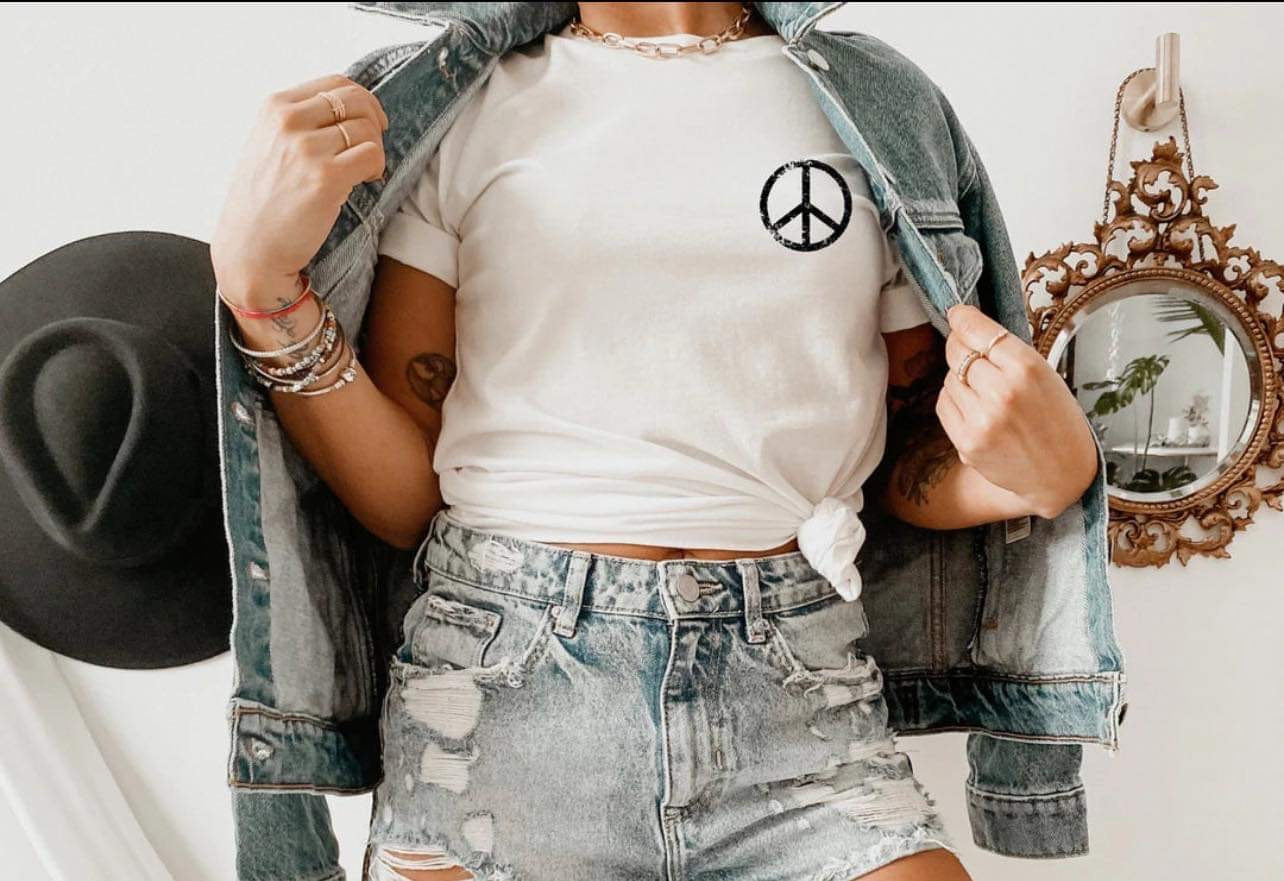 Peace Sign- White