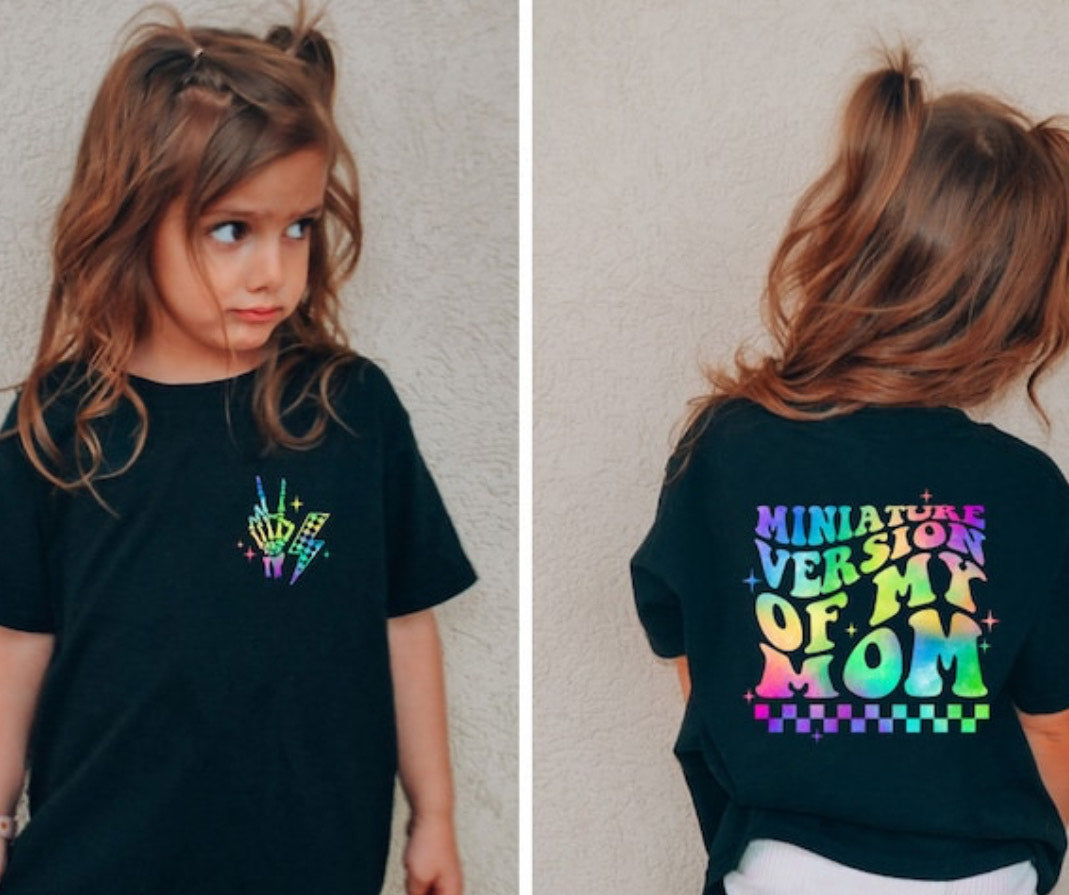Mini Version of Mom (with pocket design) Sweatshirts also available