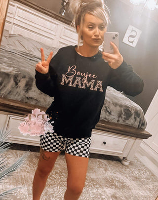 Leopard Boujee Mama Sweatshirt