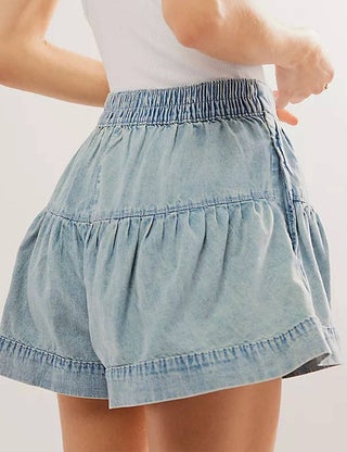 Flowy Light Blue Shorts- Size Large