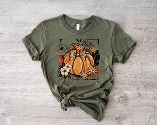 Floral Pumpkin- Fall Graphic Tee