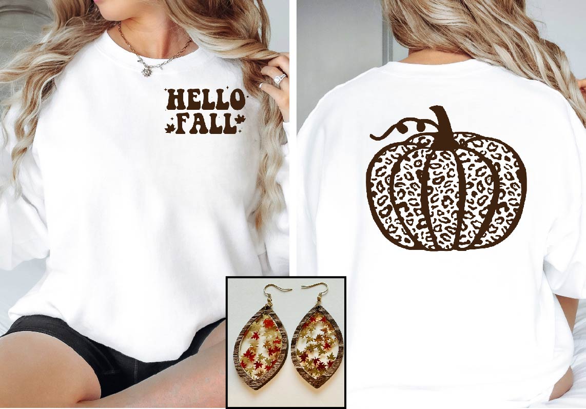 Hello Fall- Leopard Pumpkin