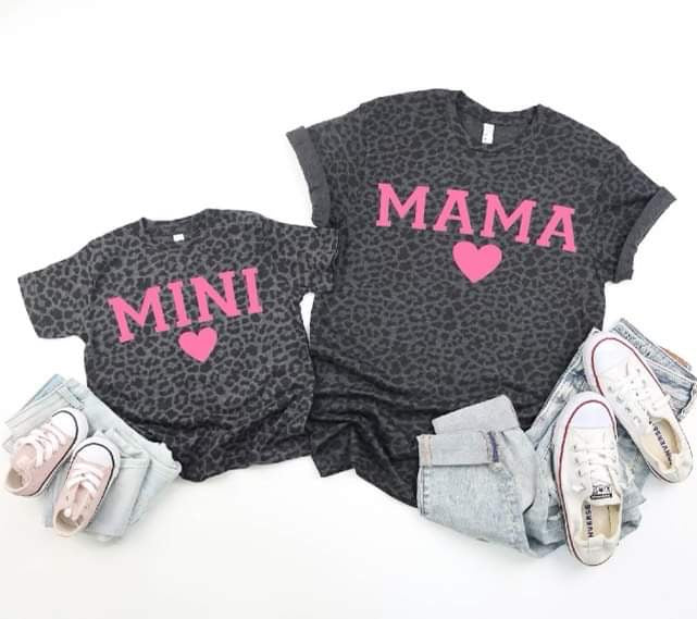 Mama/Mini Leopard Tee
