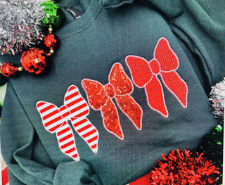 Pre Order!! Christmas Bow Trio Pullover