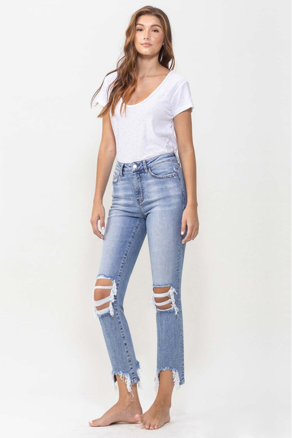 Lovervet Full Size Courtney Super High Rise Kick Flare Jeans - This & That  Boutique