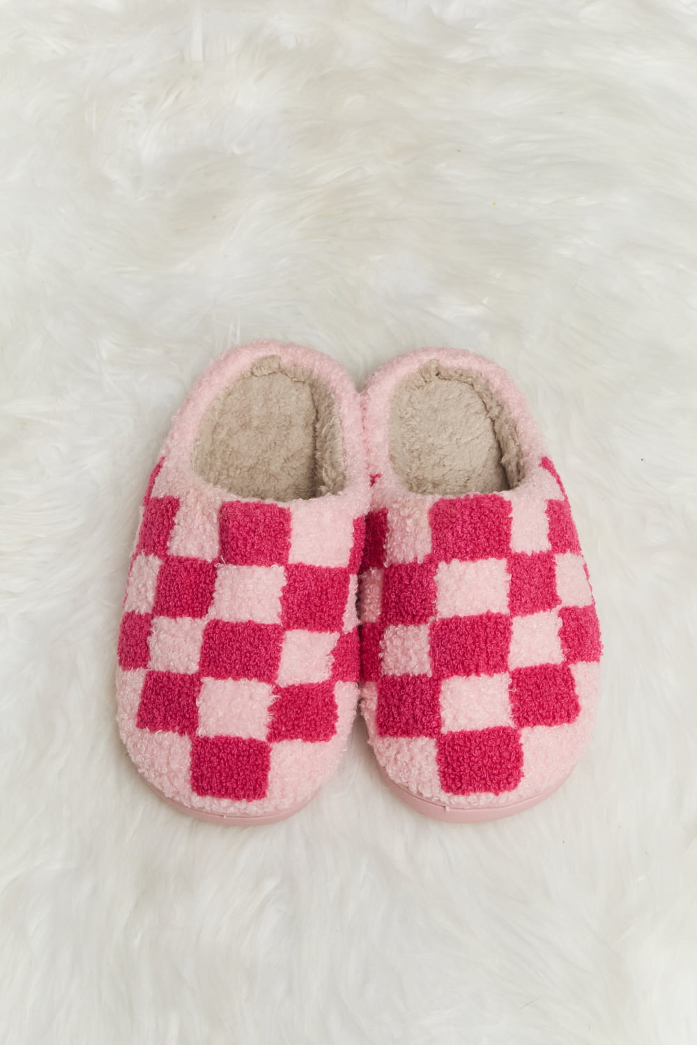 Slippers Pink Checkered