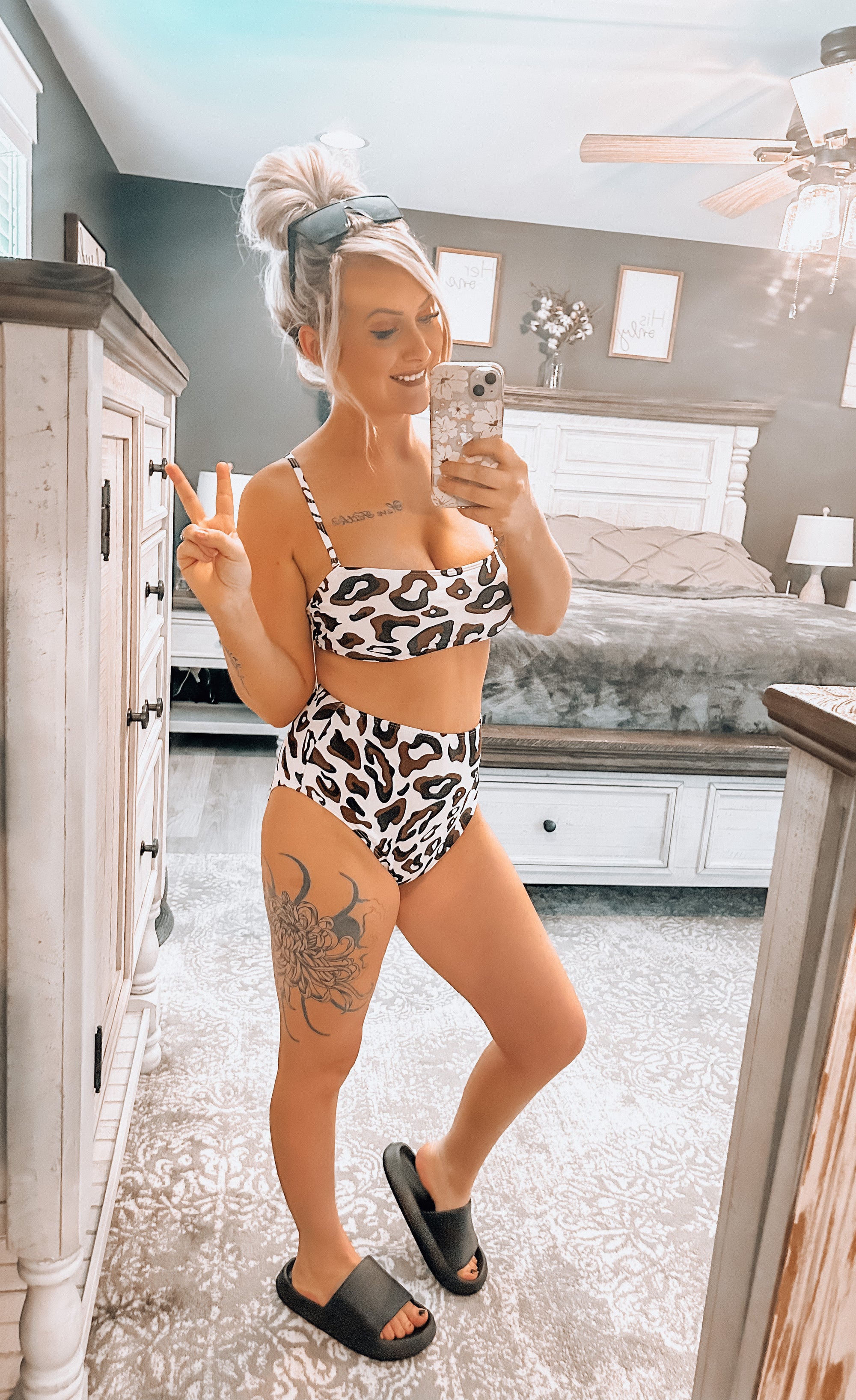 Leopard High Wasted Bikini
